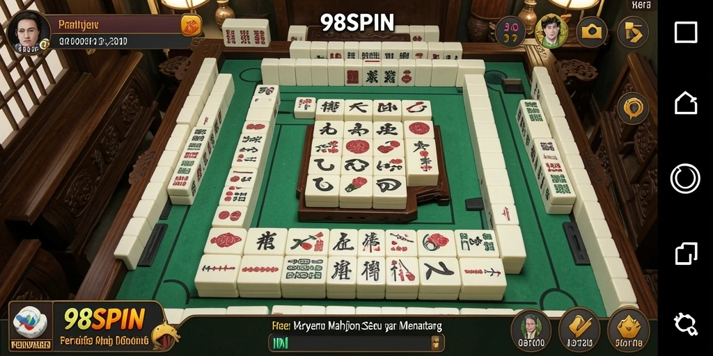 Screenshot gameplay Mahjong di 98SPIN yang menampilkan keseruan permainan.