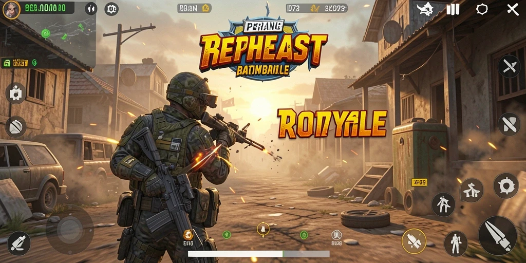 Gameplay D73 yang menegangkan dalam mode Battle Royale.