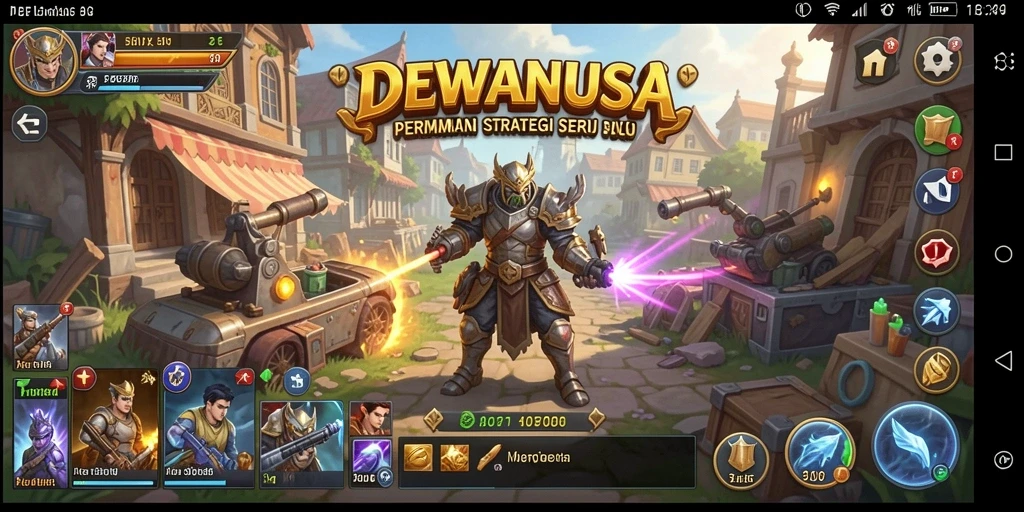 Screenshot gameplay DEWANUSA menunjukkan pertempuran strategis yang memukau.