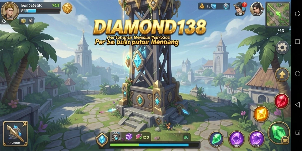 Screenshot gameplay menegangkan dari DIAMOND138 Tower Defense.