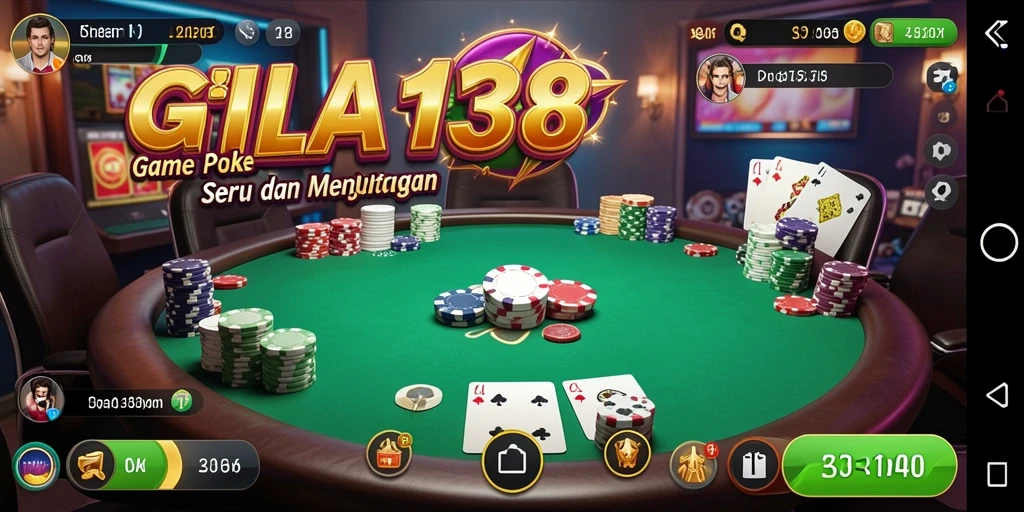 Tampilan gameplay menarik dari GILA138 dengan berbagai fitur Poker.