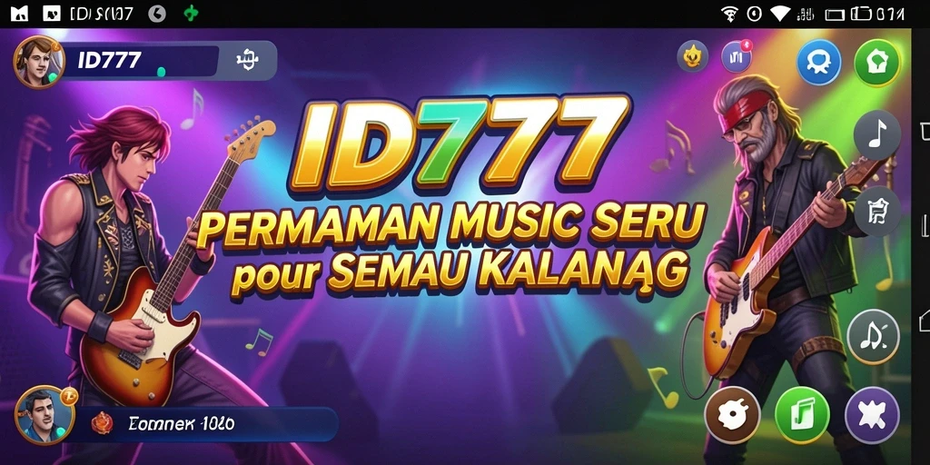 Screenshot gameplay ID777 menampilkan keseruan bermain musik secara interaktif.
