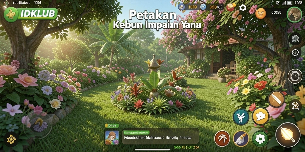 Tampilan gameplay IDKLUB yang menarik di dunia pertanian.