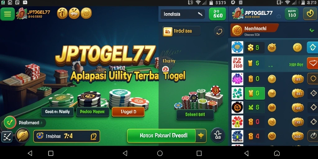 Tampilan antarmuka JPTOGEL77 yang ramah pengguna dan informatif.