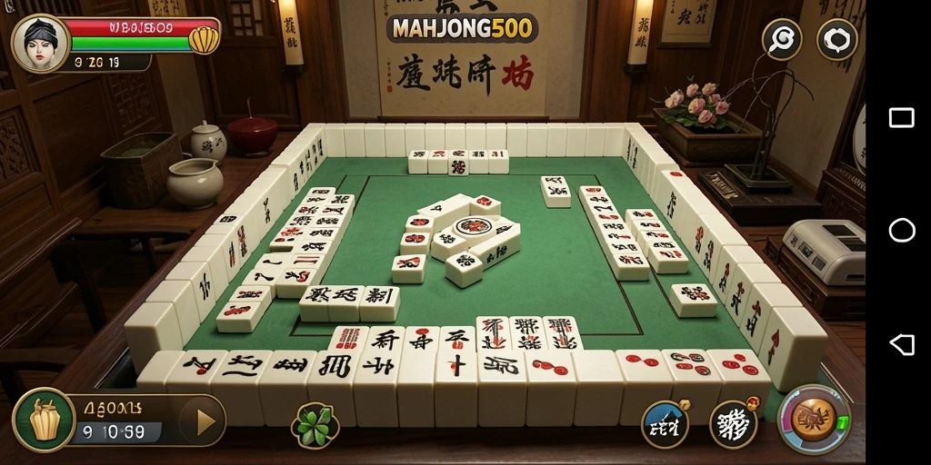 Tampilan gameplay menarik dari MAHJONG500 yang memikat.