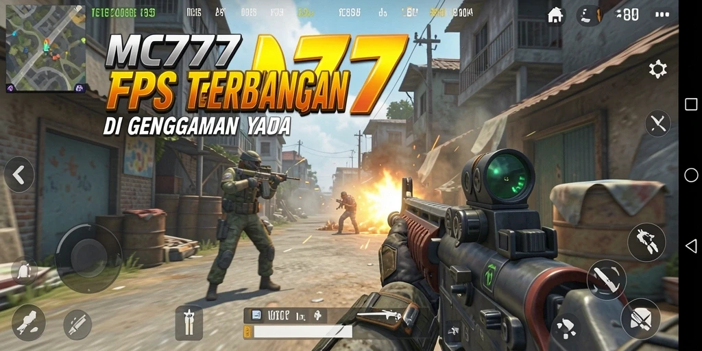 Gameplay MC777 yang intens dan mendebarkan di medan perang FPS.