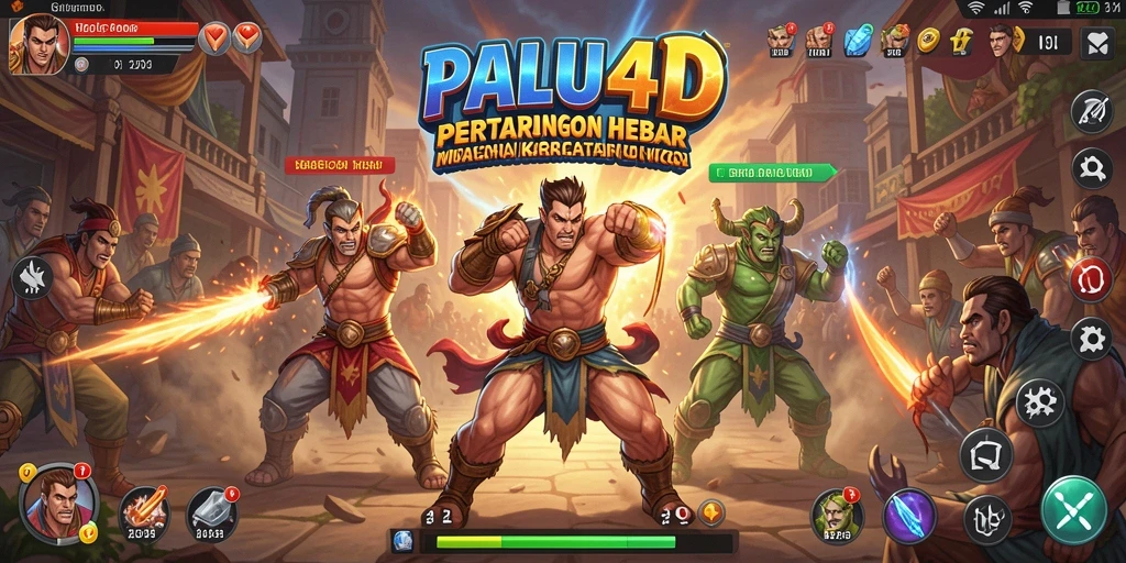 Tampilan screenshot dari gameplay pertarungan <strong>PALU4D</strong> yang mengesankan.