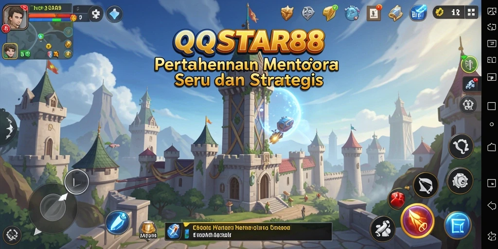 Tampilan menarik gameplay Tower Defense di QQSTAR88.