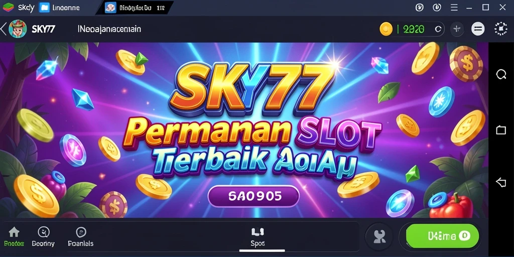 Tampilan menarik dari gameplay permainan slot SKY77.