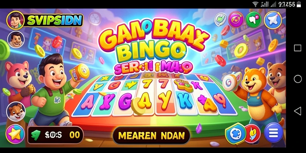 Menampilkan gameplay Bingo yang seru dan interaktif.